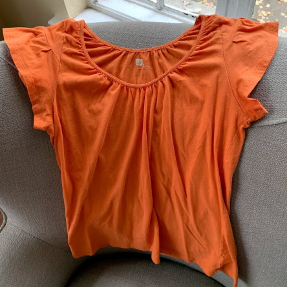 Gap flare short sleeve shirt size M